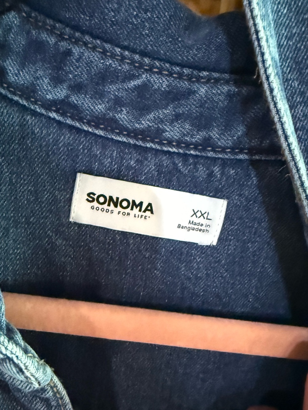 Sonoma Denim Midi Shirt Dress Tie Waist Utility Pockets XXL - Picture 9 of 13
